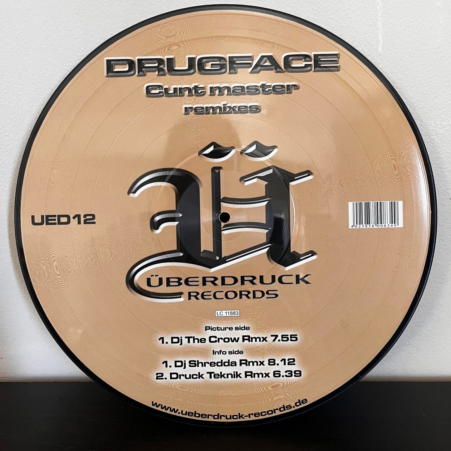 Drugface C*nt master remixes Überdruck Records LC11883 VG+