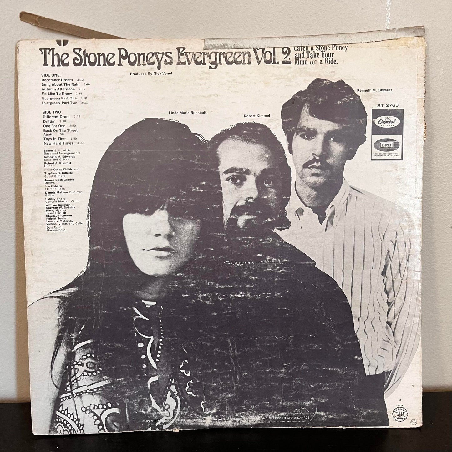 The Stone Poneys (Linda Ronstadt) Evergreen Vol. 2 Capitol ST 2763 VG Vinyl