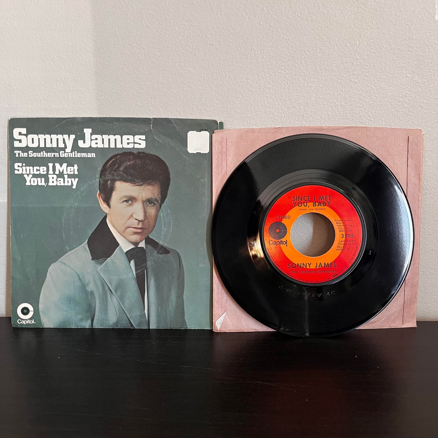 Sonny James "Since I Met You, Baby"/"Clinging To Hope" Capitol 2595 45RPM Vinyl NM