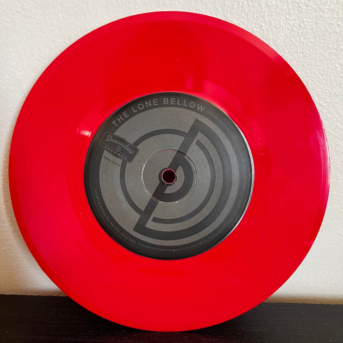The Lone Bellow 7" 45 RPM Red Vinyl VG