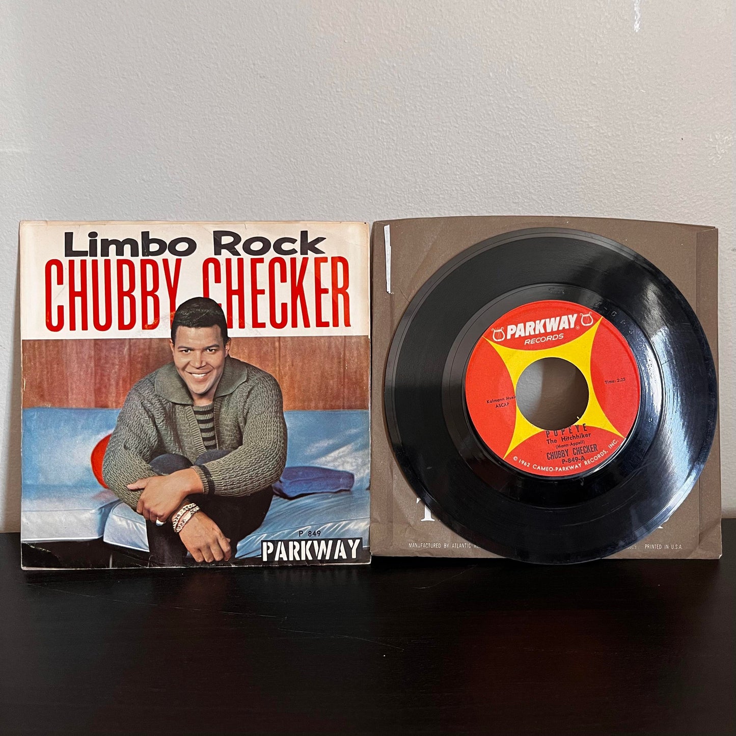 Chubby Checker "Limbo Rock"/"Popeye" 45 RPM Parkway P 849 EX