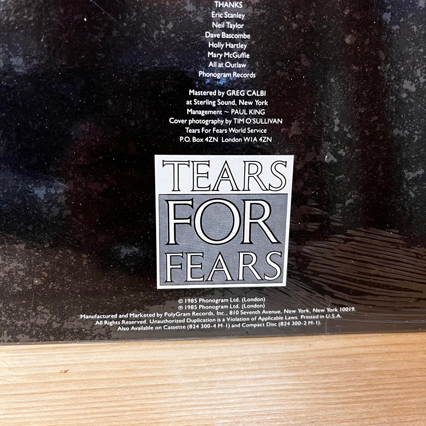 Tears For Fears - Songs From The Big Chair PolyGram 0501 Used EX