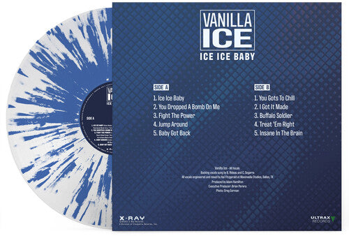 Ice Ice Baby - Vanilla Ice Vinyl - BLUE & WHITE SPLATTER