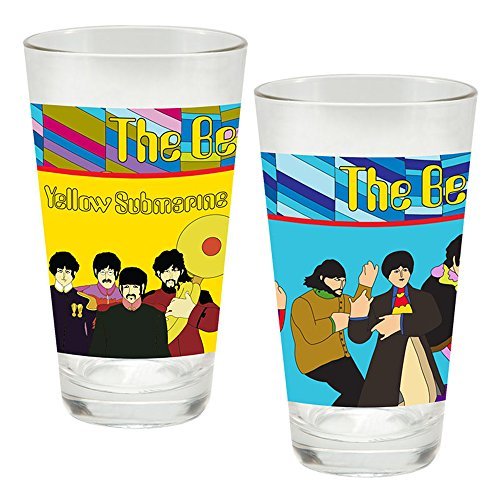 BEATLES YELLOW SUBMARINE 2 PC. 16 OZ. GLASS SET