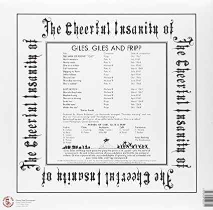 The Cheerful Insanity of Giles, Giles and Fripp [Import]