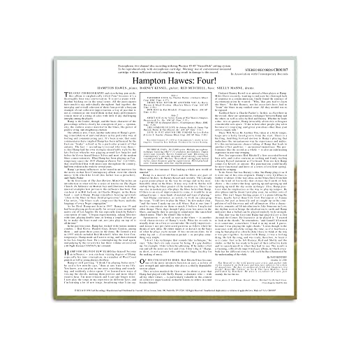 Four! (Contemporary Records Acoustic Sounds Series) [LP]