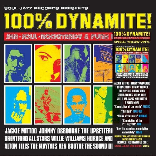 100% Dynamite Ska Soul Rocksteady & Funk In Jamaica (RSD Exclusive, Colored Vinyl, Yellow, Digital Download Card) (2 Lp's)