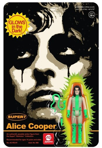 Super7 - Alice Cooper ReAction Figure - Glow-in-the-Dark (Collectible, Figure, Action Figure, AE Exclusive)