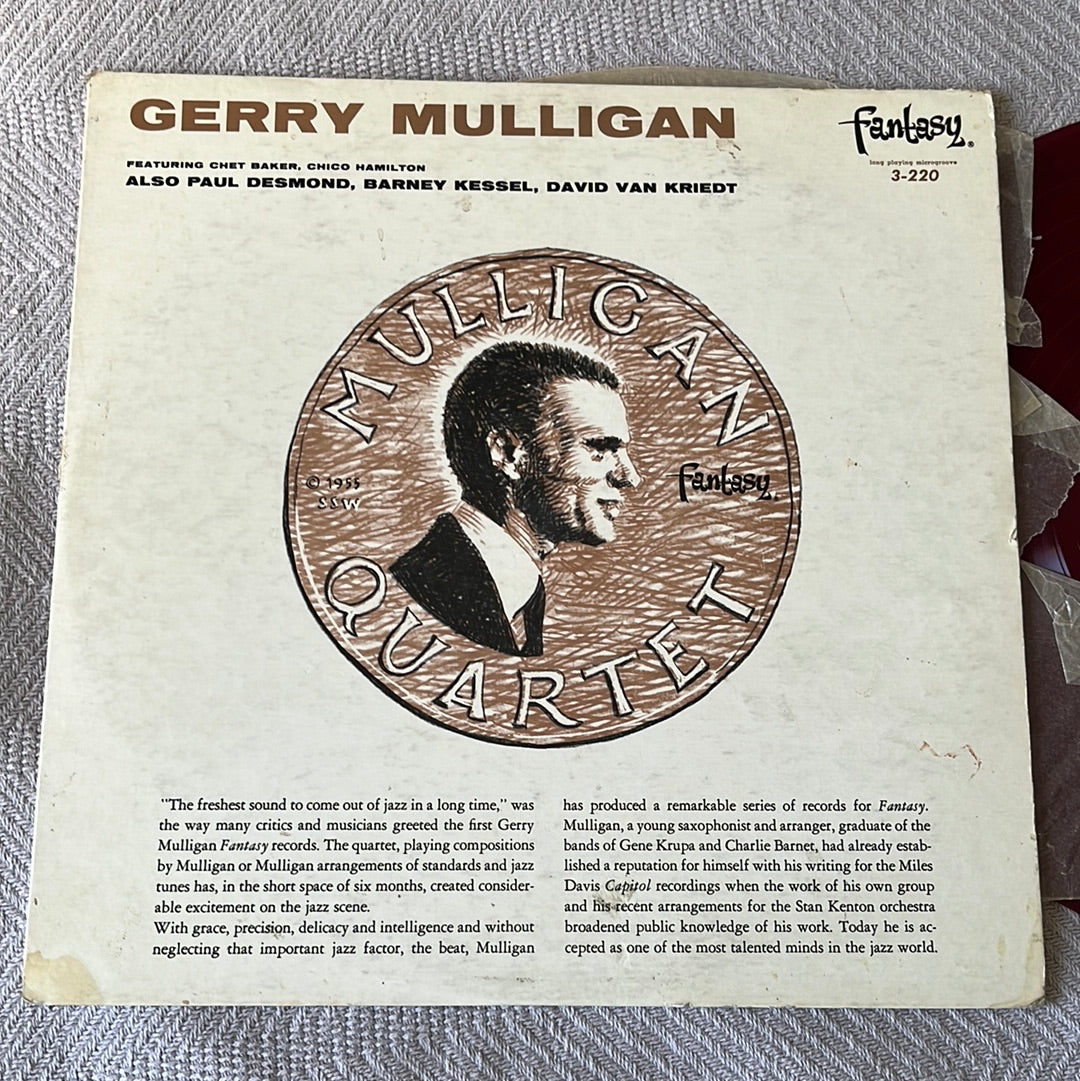 Mulligan Quartet - Gerry Mulligan Fantasy 3-220 1956 Red Translucent Vinyl Good Used