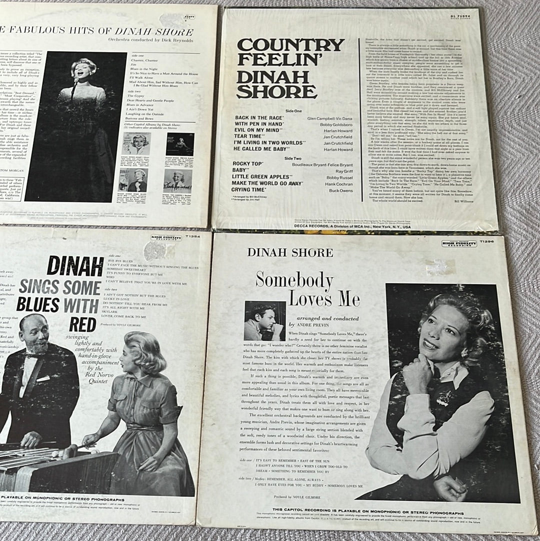 Dinah Shore Lot of 6 Vinyls VG Used