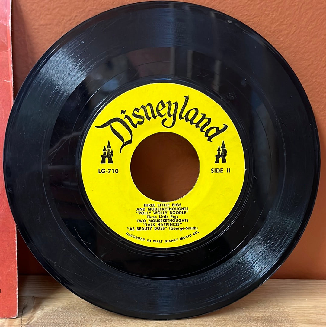 Walt Disney's 3 Little Pigs 45 LG-710 "Little Gem" Record Good