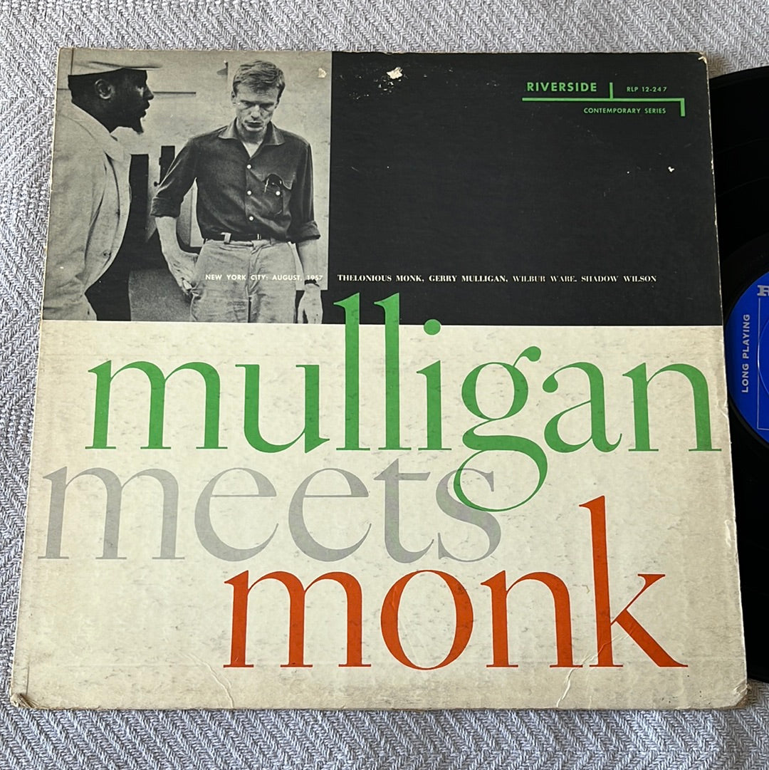 Mulligan Meets Monk Riverside RLP 12-247 1957 Mono VG+ Used Vinyl