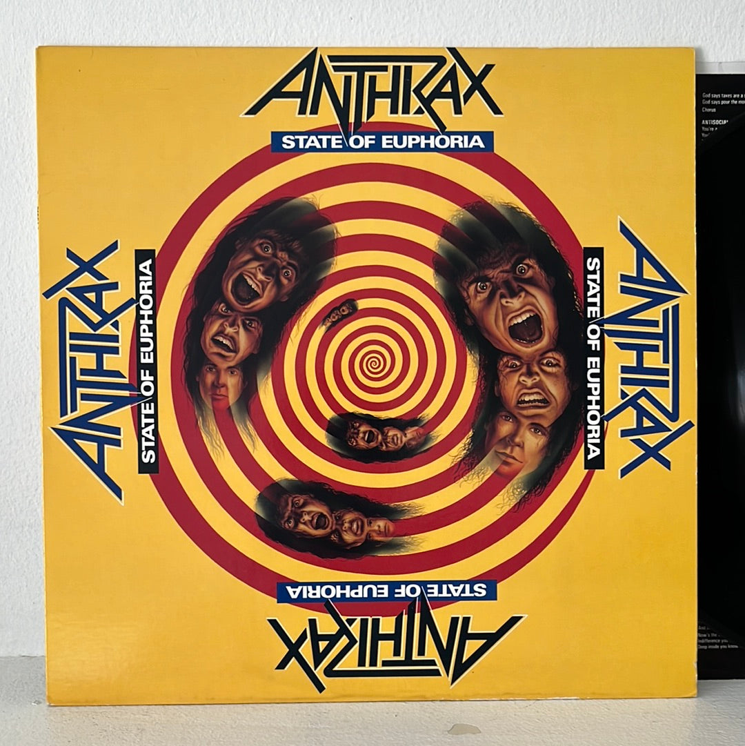 State of Euphoria - Anthrax Limited Edition Megaforce/Island 91004-1 1988 Pressing VG+