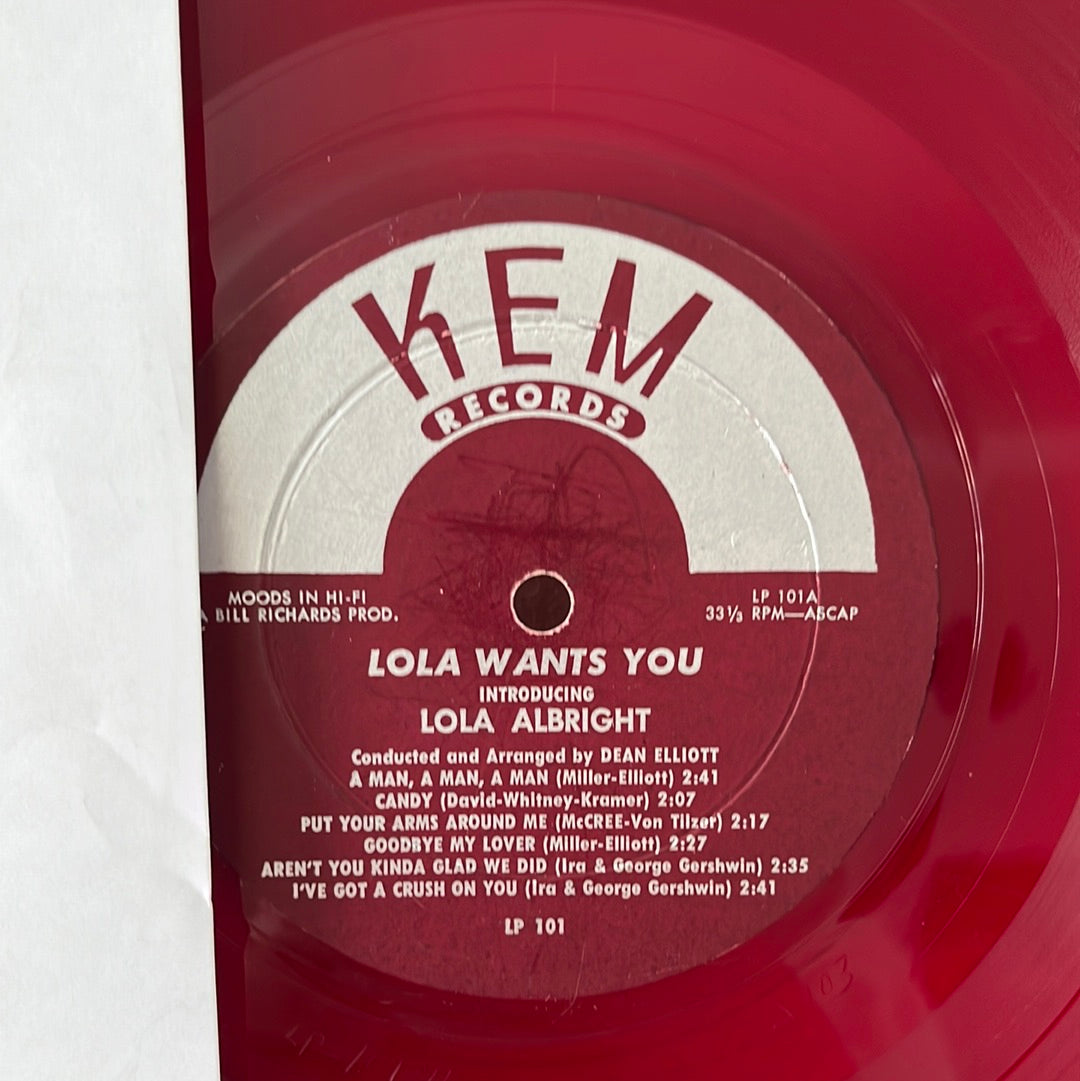 Lola Albright - Lola Wants You Kem LP 101 Moods in Hi-Fi Red Pressing Used Good/VG