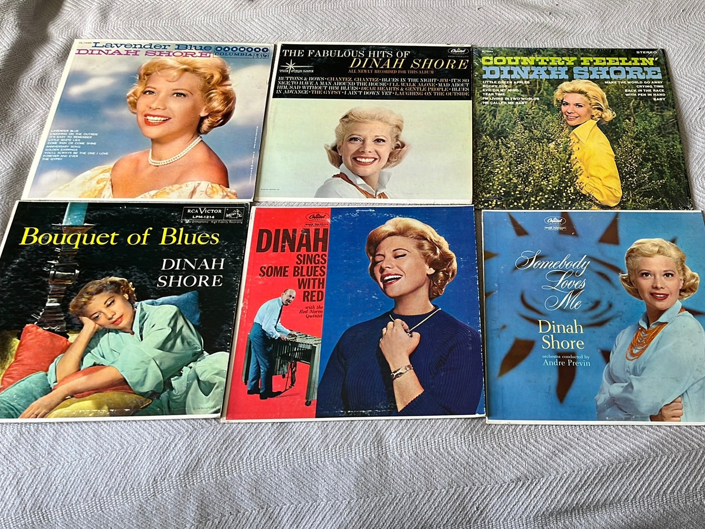 Dinah Shore Lot of 6 Vinyls VG Used