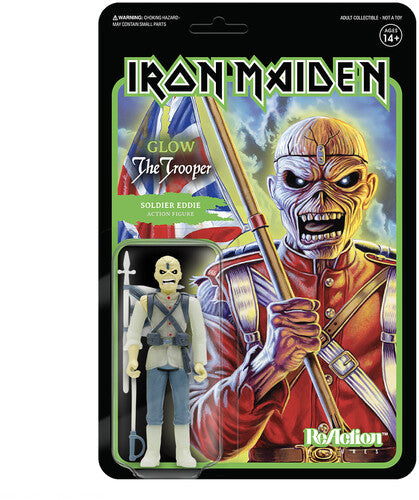 Super7 - Iron Maiden Reaction Figure Wave 1- Soldier Eddie (Glow In The Dark)