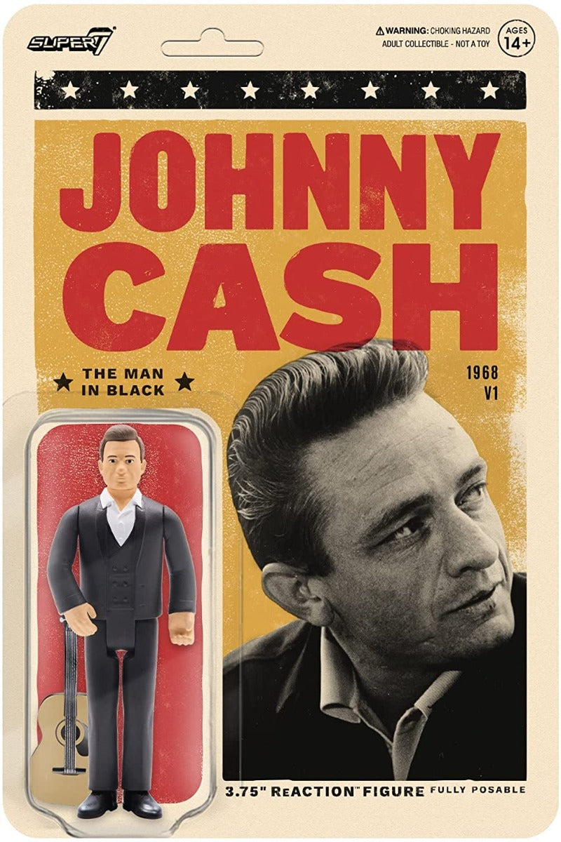 Super7 - Johnny Cash ReAction Figure - The Man In Black (Collectible, Figure, Action Figure)